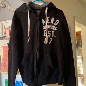 Aero dark blue sweatshirt hoodie.